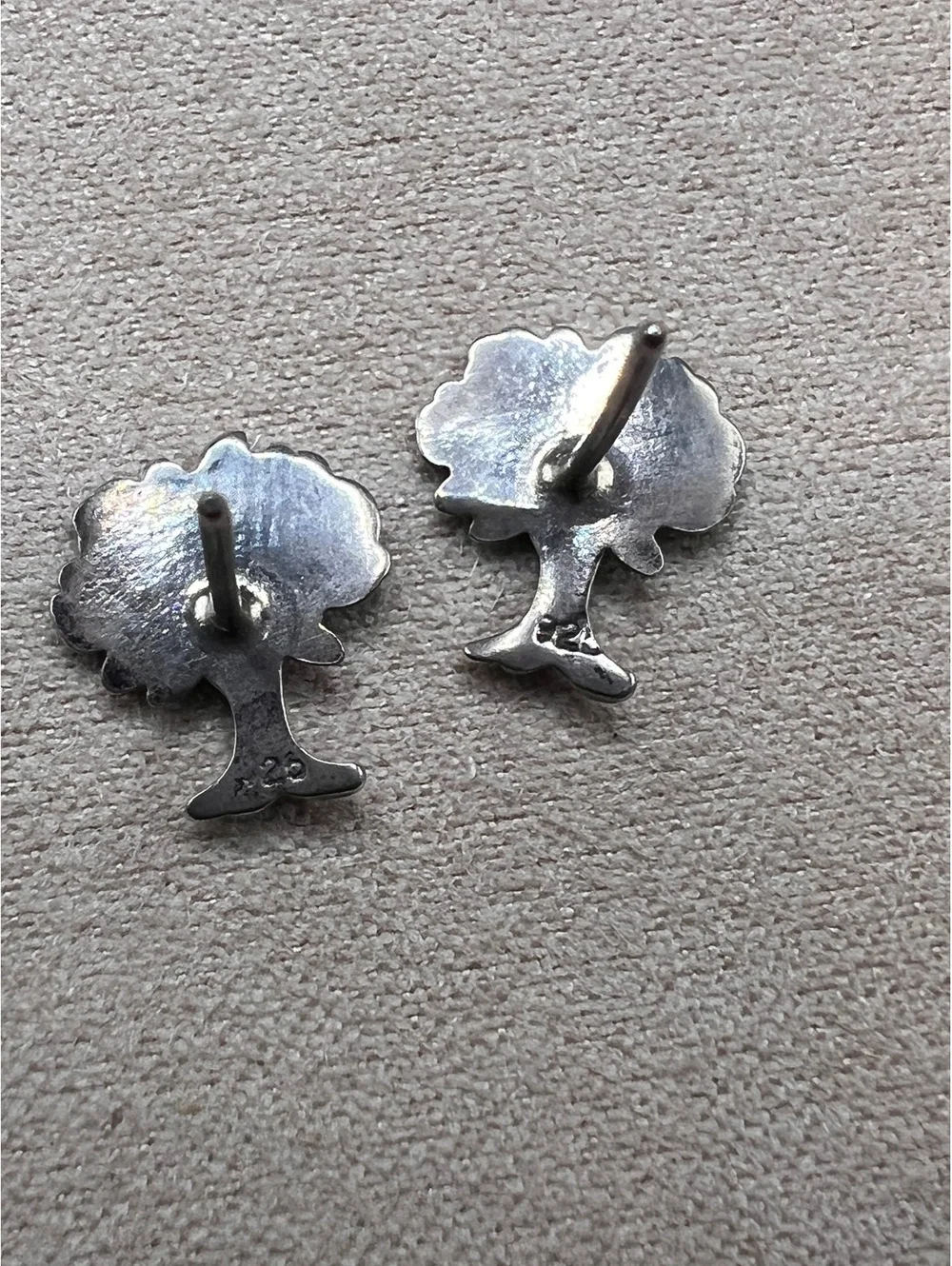 925 Sterling Silver Tree of Life Stud Earrings Oxidized Botanical
